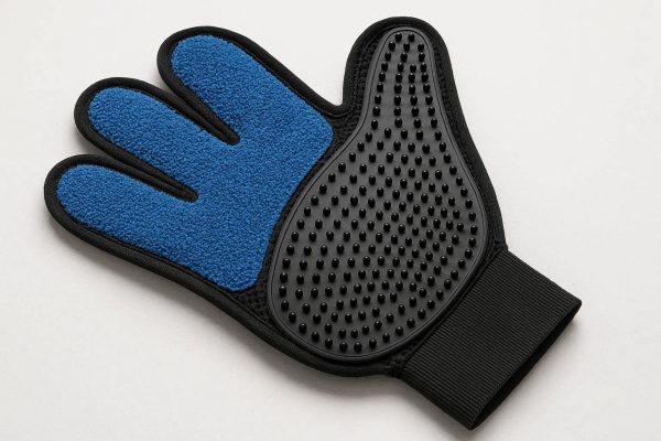 Double Sided Pet Hair Remover Glove With Micro Fiber Side For Furniture And Rubber For Grooming