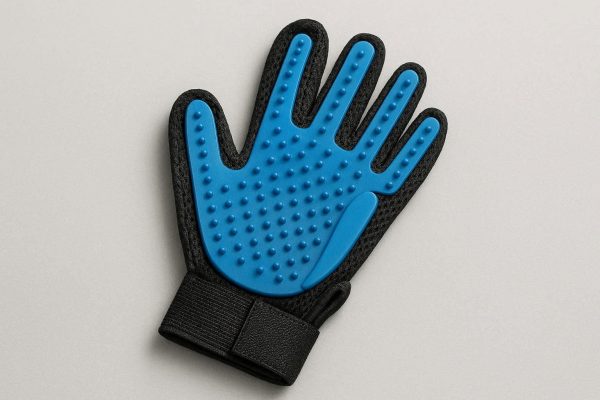 Precision Five Finger Pet Grooming Glove For Small Sensitive Areas Like Face Ears And Paws