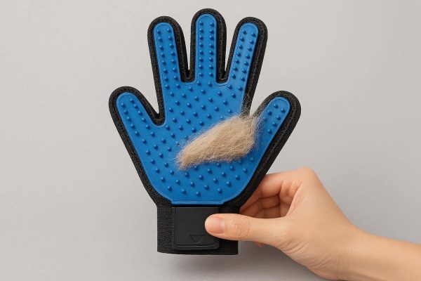 Self Cleaning Pet Deshedding Glove With Retractable Tips For Fast Hair Removal And Mess Free Use
