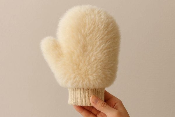 Ultra Soft Lambs Wool Pet Polishing Glove For Enhancing Coat Shine And Distributing Natural Oils
