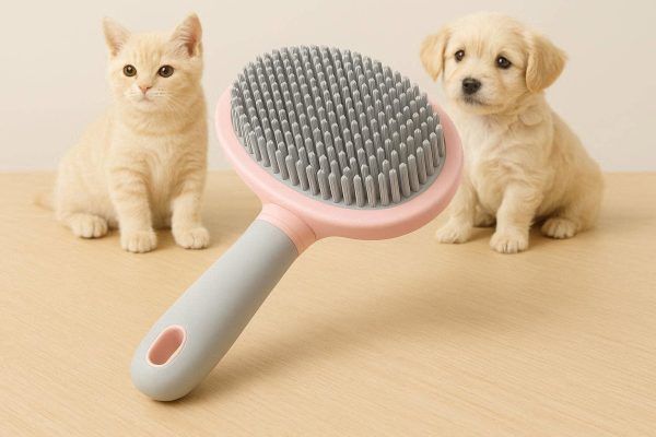 Soft Bristle Pet Brush For Sensitive Skin Cats And Small Puppies To Promote Healthy Shiny Coat