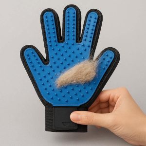 14 Self Cleaning Pet Deshedding Glove With Retractable Tips For Fast Hair Removal And Mess Free Use