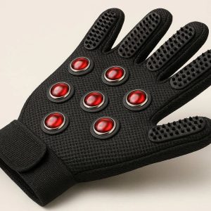 16 Professional Pet Massage Glove With Magnetic Therapy Nodes For Improved Circulation And Muscle Relief