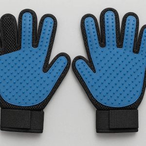 18 Breathable Mesh Pet Deshedding Glove Set With Left And Right Hand For Faster Full Body Care