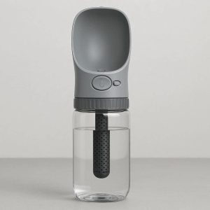 2 Large Capacity Pet Travel Water Bottle With Carbon Filter For Clean Drinking On Long Road Trips