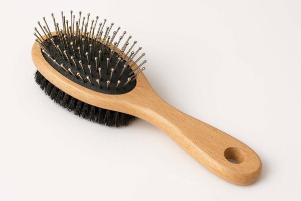 Double Sided Pet Pin And Bristle Brush For Versatile Daily Grooming Of All Hair Types And Lengths