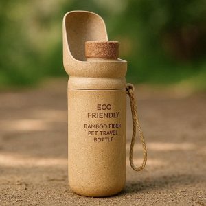 7 Eco Friendly Bamboo Fiber Pet Travel Bottle With Natural Finish For Sustainable Outdoor Hydration